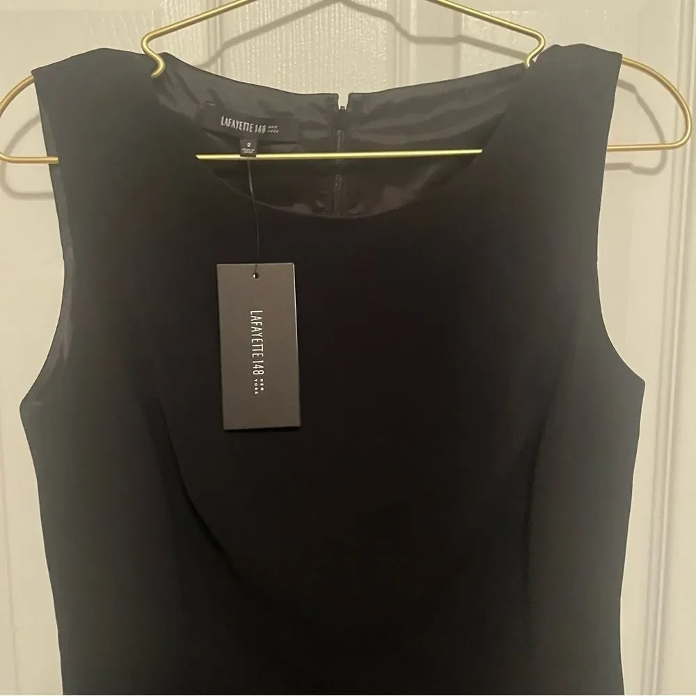 NWT Lafayette 148 New York Black Midi Dress